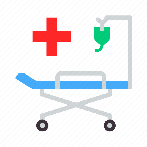 Clinic, hospital bed, stretcher icon - Download on Iconfinder