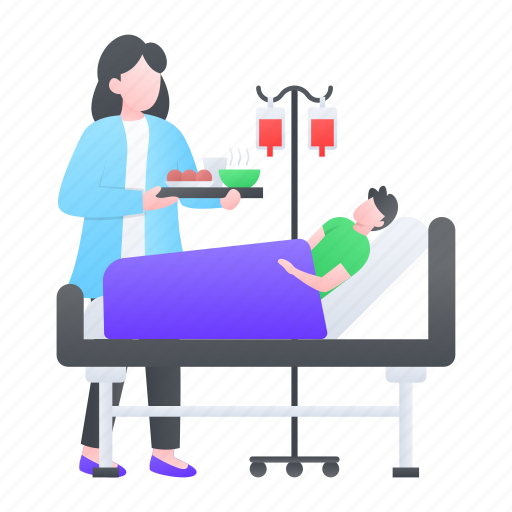 Nurse, giving dose, medical assistance, blood bottle, physician, healthcare illustration - Download on Iconfinder