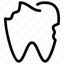 broken, tooth, cavity, dental, healthcare, stomatology, teeth