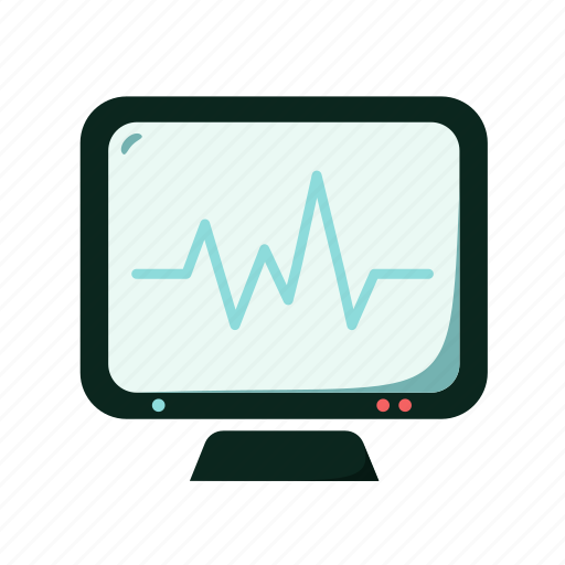 Ecg, heart, pulse, medical, ecg machine, ecg monitor, heartbeat icon - Download on Iconfinder