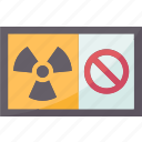 radioactive, sign, lightbox, warning, caution