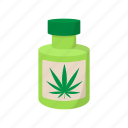 bottle, cartoon, drug, hemp, marijuana, medicinal, weed