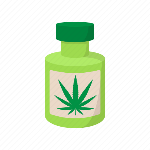 Bottle, cartoon, drug, hemp, marijuana, medicinal, weed icon - Download on Iconfinder