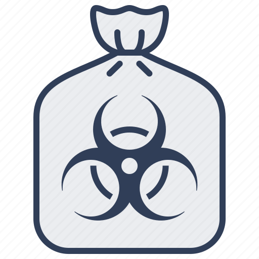 Biohazard, bag, waste, covid, coronavirus, biomedical icon - Download on Iconfinder