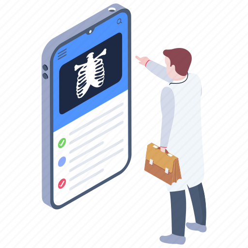 Mobile x ray, online x ray, online x ray report, lungs x ray, online healthcare icon - Download on Iconfinder