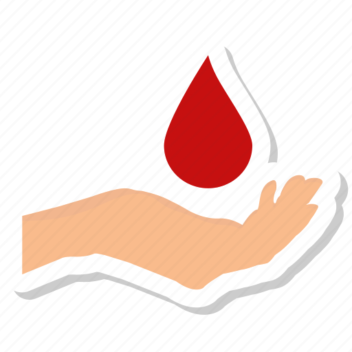 Blood, deliver, delivery, drop, hand, medicine, red icon - Download on Iconfinder