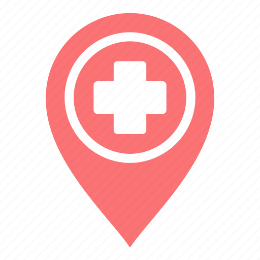 Medical, healthcare, hospital, location, map, pointer icon - Download on Iconfinder