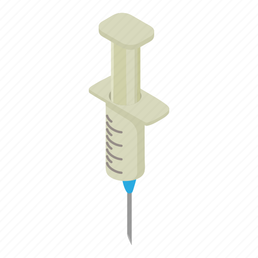 Injection, isometric, logo, medical, object, syringe, vaccine icon - Download on Iconfinder