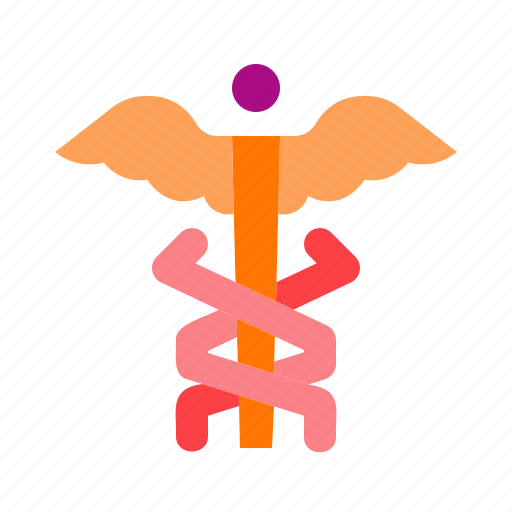 Caduceus, snake, wings, staff, medical, symbol icon - Download on Iconfinder