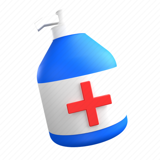 Hand sanitizer, bottle, coronavirus, health, medical, clean, gel 3D illustration - Download on Iconfinder
