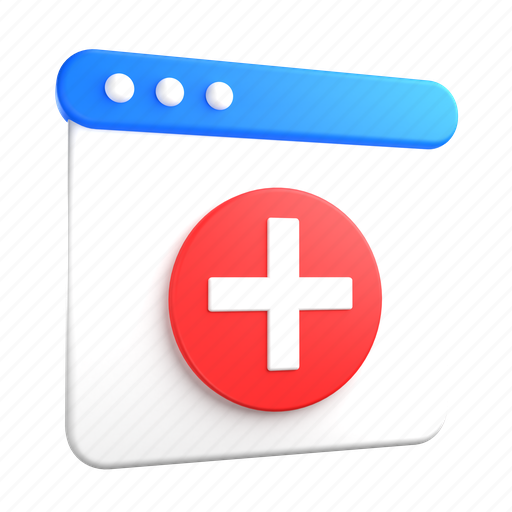 Website, healthcare, medicine, browser, medical 3D illustration - Download on Iconfinder
