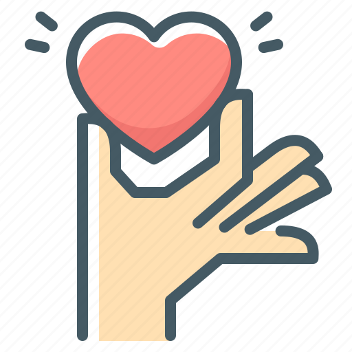 Heart, love, volunteer, hand icon - Download on Iconfinder