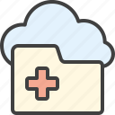 cloud, folder, medical, medicine, sync
