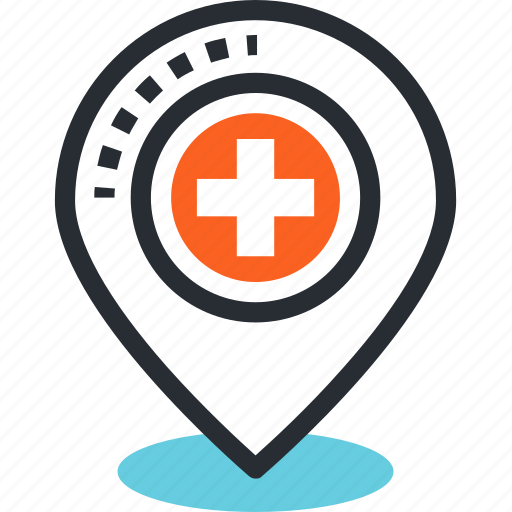 Doctor, healthcare, hospital, location, medical, navigation, quarantine icon - Download on Iconfinder