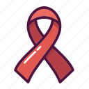 aids, cancer, hiv, ribbon, solidarity, badge, reward