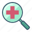 healthcare, magnifying, medicine, search, searching glass, magnifier, zoom 