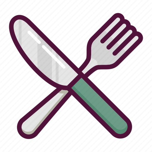 Cutlery, food, fork, knife, lunch, restaurant, healthy icon - Download on Iconfinder