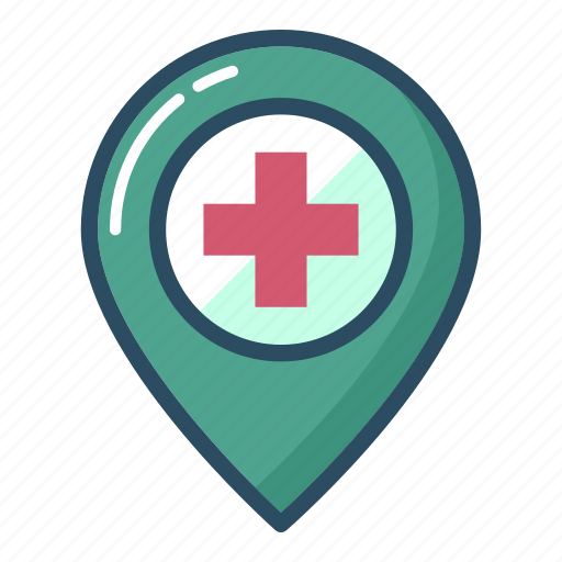 Doctor, hospital, map, marker, pin, navigation, pointer icon - Download on Iconfinder