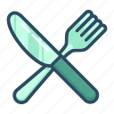 cutlery, food, fork, knife, lunch, restaurant, eat