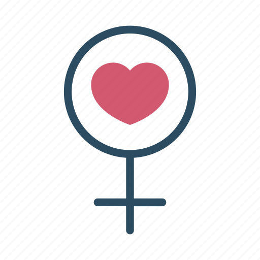 Female, gender, gender symbol, heart, sex, woman, love icon - Download on Iconfinder