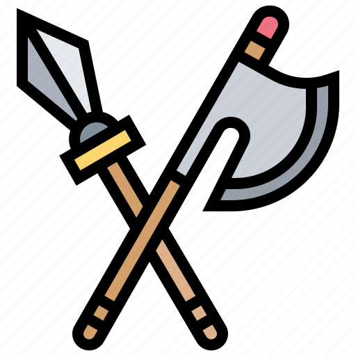 Axe, halberd, medieval, pike, weapon icon - Download on Iconfinder
