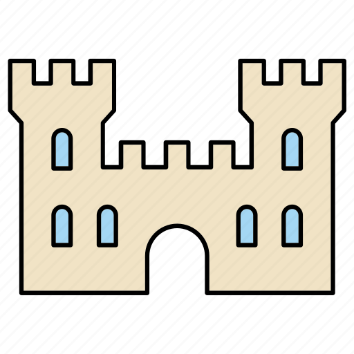Castle, construction, fortress, medieval, middle ages, tower, wall icon - Download on Iconfinder
