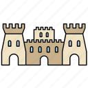 castle, construction, fortress, medieval, middle ages, tower, wall 
