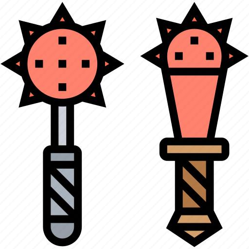 Mace, medieval, spike, weapons, battle icon - Download on Iconfinder