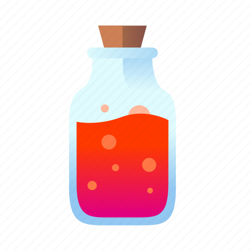 Flask, health, life, medieval, red icon - Download on Iconfinder