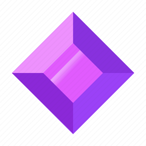 Crystal, diamond, gem, medieval, purple, treasure icon - Download on Iconfinder