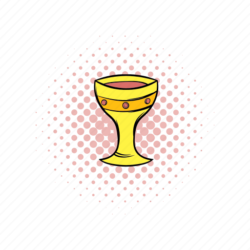 Comics, cup, goblet, gold, mediaval, medieval, retro icon - Download on Iconfinder