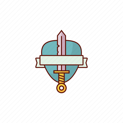 Emblem, shield, sword icon - Download on Iconfinder