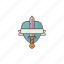 emblem, shield, sword 