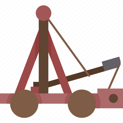 Catapult, ballistic, warfare, weapon, military icon - Download on Iconfinder