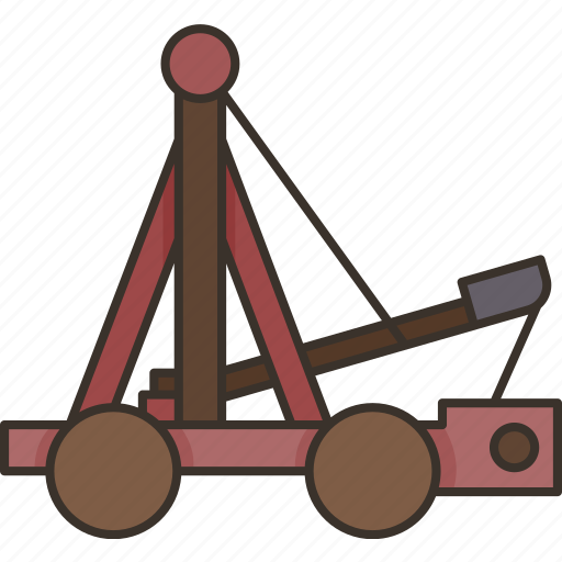 Catapult, ballistic, warfare, weapon, military icon - Download on Iconfinder