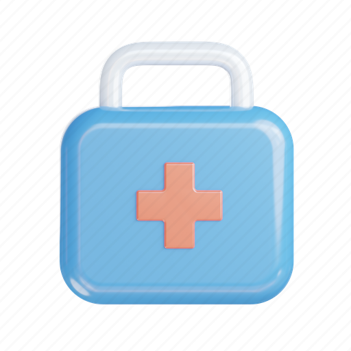 Medikit, medical, healthcare 3D illustration - Download on Iconfinder