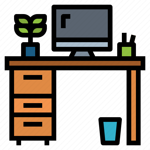 Computer, desk, furniture, office icon - Download on Iconfinder