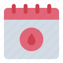 calendar, date, menstruation, woman, period