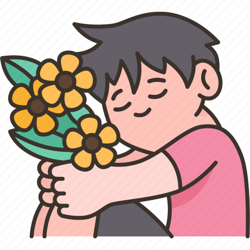 Flower, bouquet, person, happy, attractive icon - Download on Iconfinder