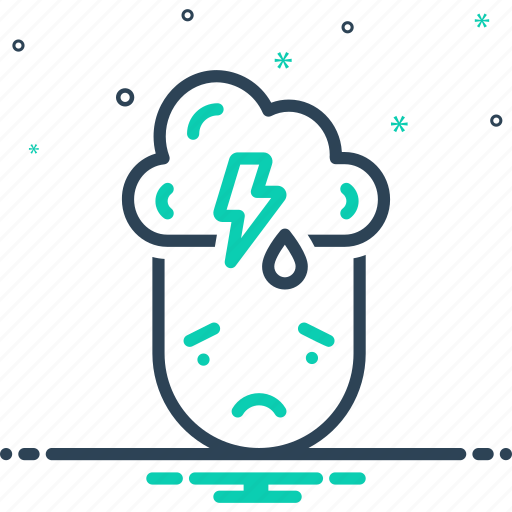 Depression, melancholy, gloomy, stress, trouble, anxiety, frustrated icon - Download on Iconfinder