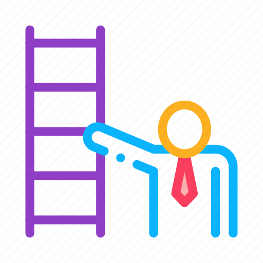 Human, ladder, man, stair, staircase icon - Download on Iconfinder