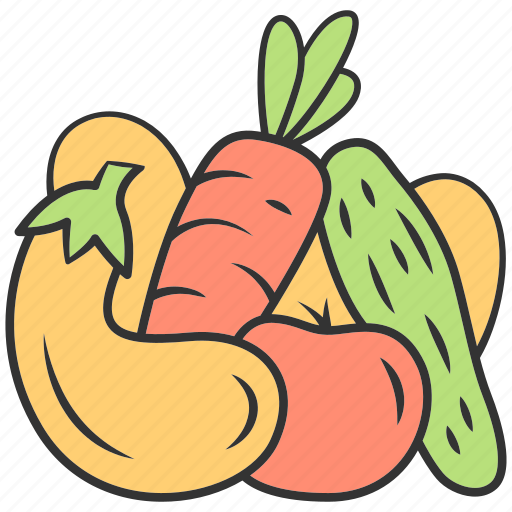 Agriculture, carrot, cucumber, diet, eggplant, tomato, vegetables icon - Download on Iconfinder