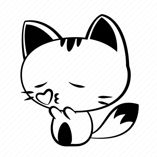 Cat, emoji, happy, heart, kiss, love, sticker icon - Download on Iconfinder