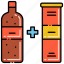 bottle, cross, package, selling 