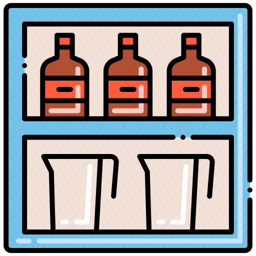 Bottles, cross, merchandising, shelf icon - Download on Iconfinder
