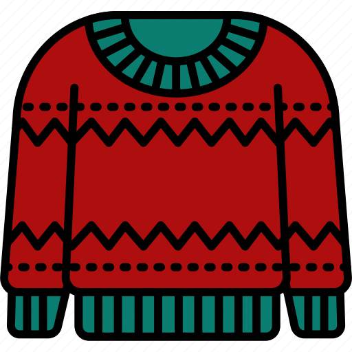 Clothes, christmas, clothing, garment, sweater, winter, holiday icon - Download on Iconfinder