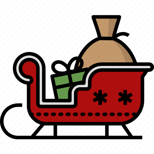 Sledge, sleigh, xmas, sled, christmas, santa, transportation icon - Download on Iconfinder