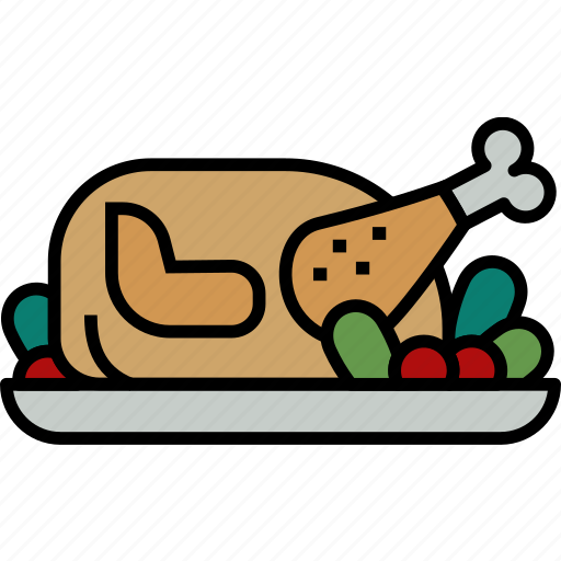 Turkey, chicken, christmas, food, roast, meal, cooking icon - Download on Iconfinder