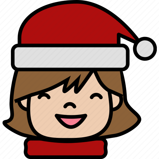 Girl, hat, christmas, winter, xmas, female, santa icon - Download on Iconfinder