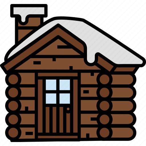 Log, cabin, house, wooden, buildings, winter, vacation icon - Download on Iconfinder